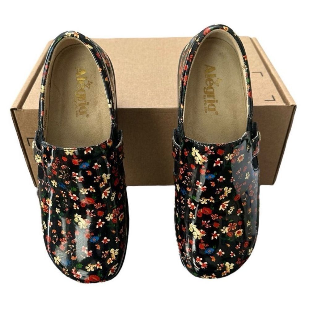 Alegria Kara PG Lite Floral Clogs Size 38 US 8–8.5 Nursing Comfort Shoes - Picture 6 of 9
